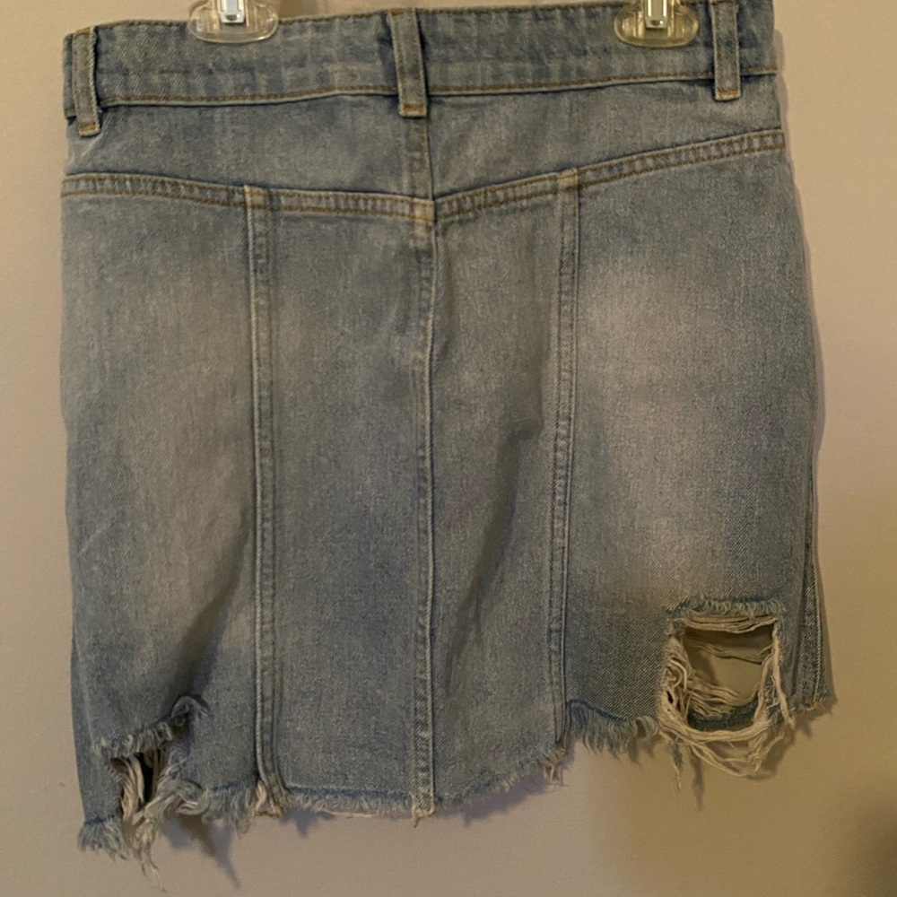 Free People Blue Mini Pencil Skirt - Picture 2 of 2